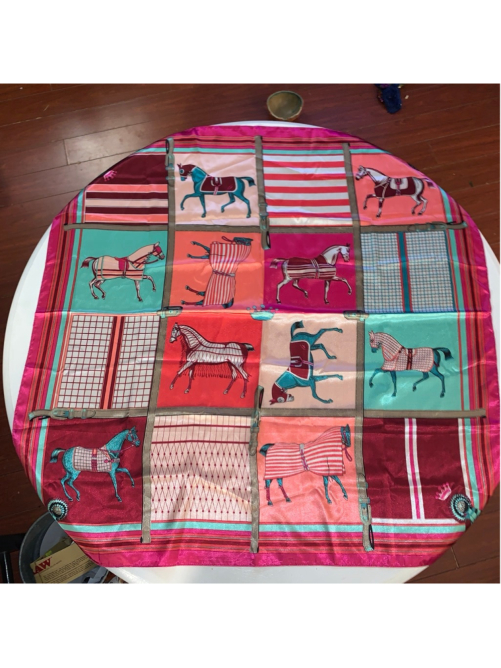 Women's Unbranded Pink Red Horse Print Scarf One Size